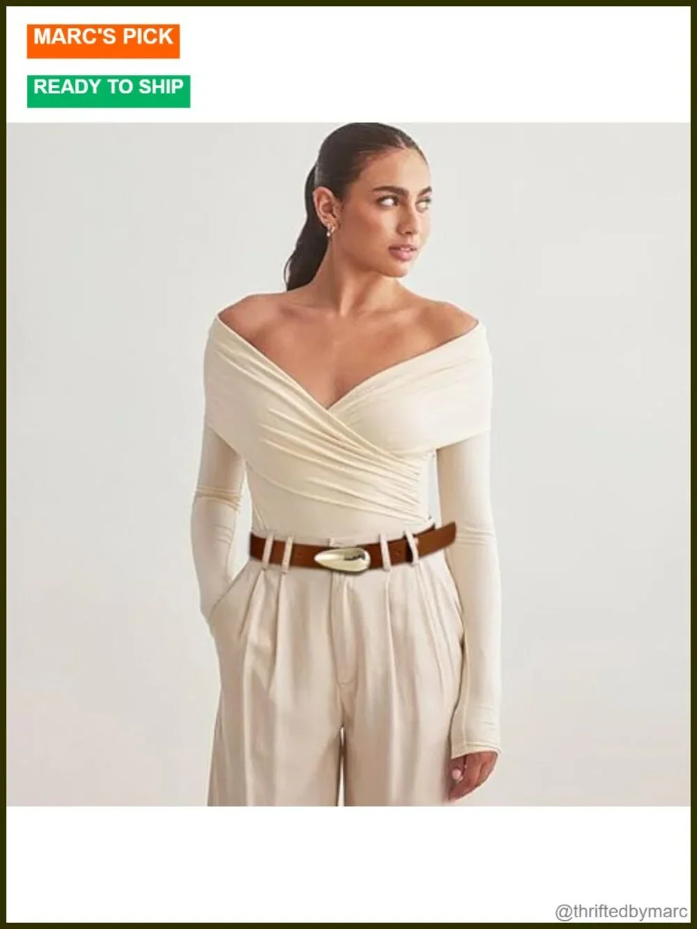 Faux Leather Waist Belt with Gold Buckle for Jeans & Dresses